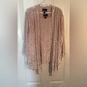 Added Dimensions 3X,  2- piece cardigan and tank top